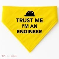 Trust Me I'm An Engineer Funny USA-Made Doggie Bandana thumb 0