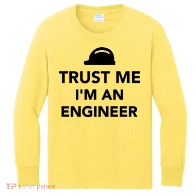 Trust Me I'm An Engineer Funny Kids Long Sleeve Shirt