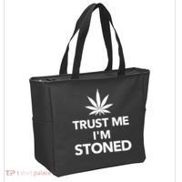 Trust Me I'm Stoned Marijuana Tote Bag thumb 2