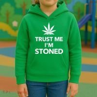 Trust Me I'm Stoned Marijuana Kids Hoodie thumb 3