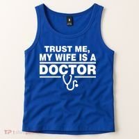 Trust Me My Wife Is A Doctor Tank Top thumb 2