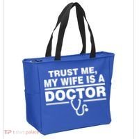 Trust Me My Wife Is A Doctor Tote Bag thumb 2