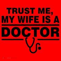 Trust Me My Wife Is A Doctor Santa Hat thumb 1