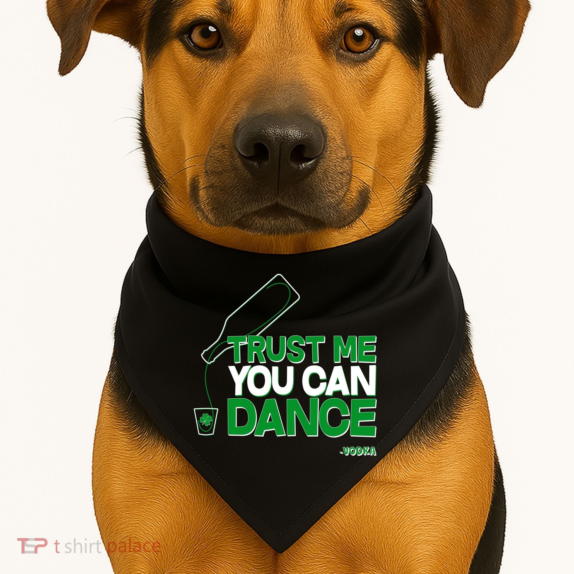 Trust Me You Can Dance Vodka St Patricks Day USA-Made Doggie Bandana