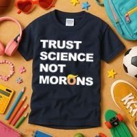 Trust Science Not Morons Kids T-Shirt thumb 3