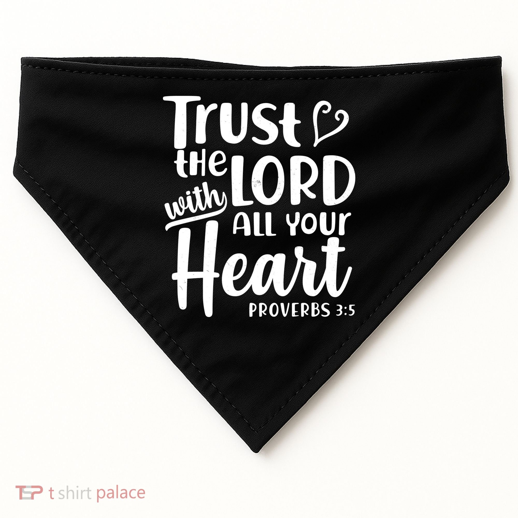 Trust The Lord With All Your Heart Proverbs 3:5 USA-Made Doggie Bandana