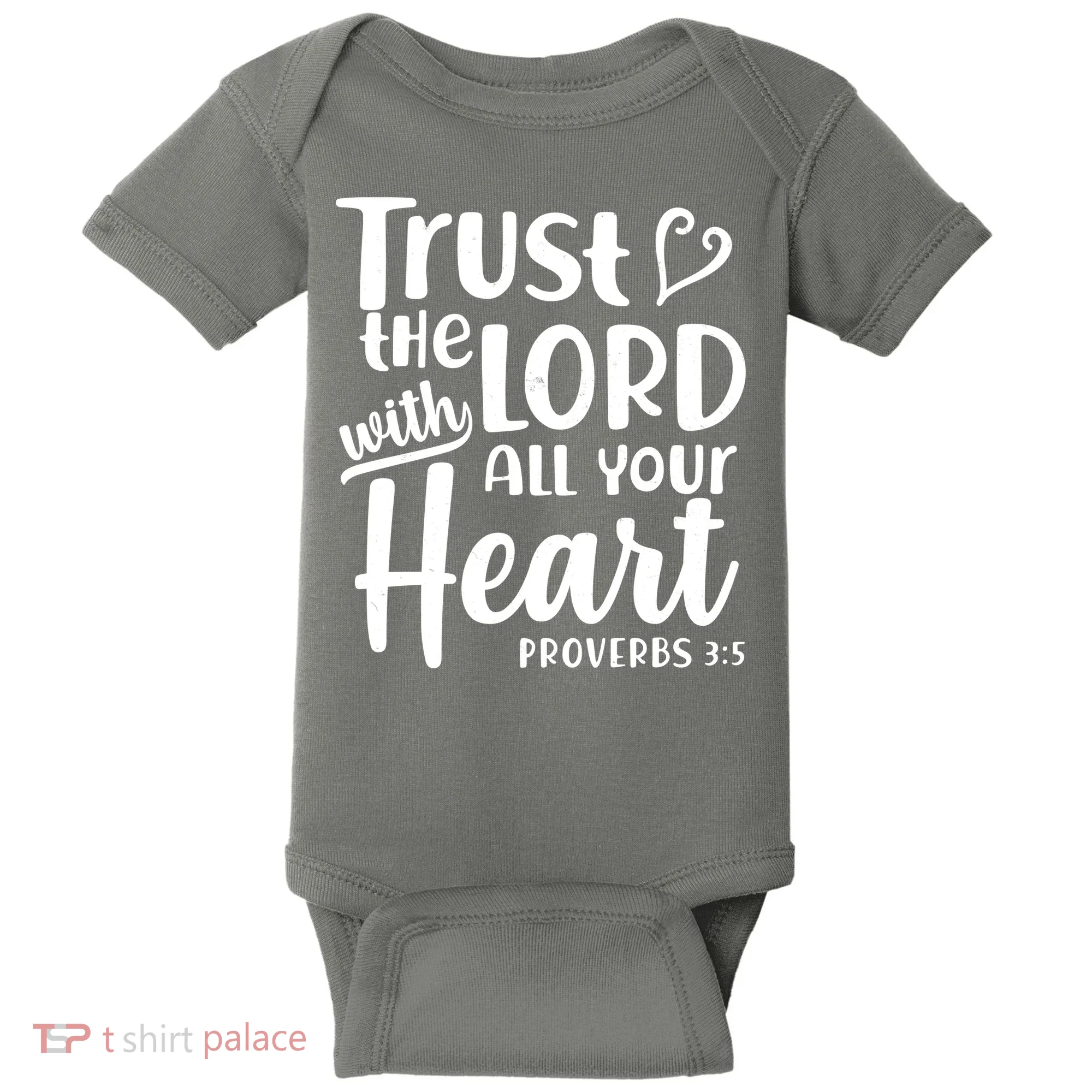 Trust The Lord With All Your Heart Proverbs 3:5 Baby Bodysuit