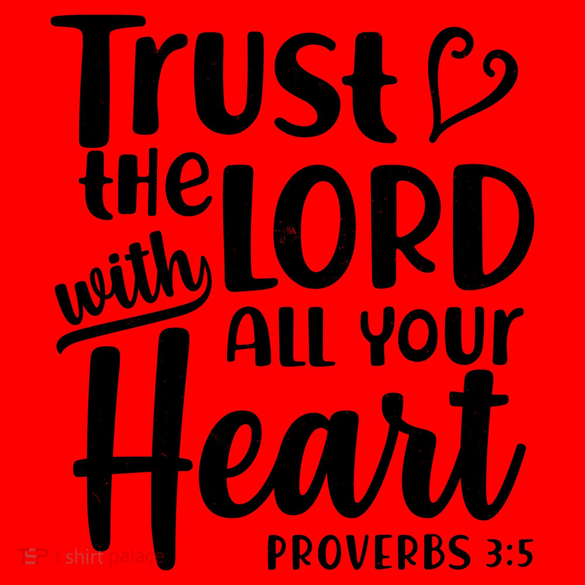Trust The Lord With All Your Heart Proverbs 3:5 Santa Hat
