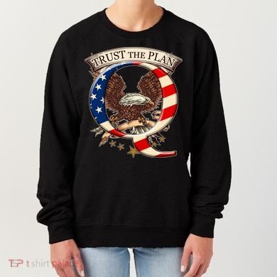 Trust The Plan Qanon American Flag Eagle Women's Sweatshirt