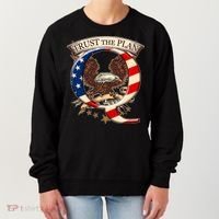Trust The Plan Qanon American Flag Eagle Women's Sweatshirt thumb 0