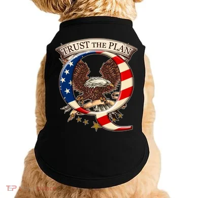 Trust The Plan Qanon American Flag Eagle Doggie Tank