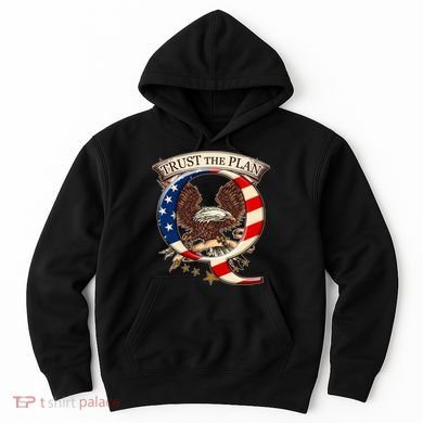 Trust The Plan Qanon American Flag Eagle Hoodie