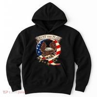 Trust The Plan Qanon American Flag Eagle Hoodie thumb 0