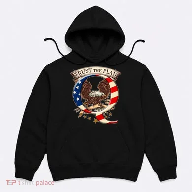 Trust The Plan Qanon American Flag Eagle Hoodie