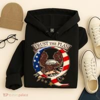 Trust The Plan Qanon American Flag Eagle Hoodie thumb 4