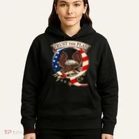 Trust The Plan Qanon American Flag Eagle Hoodie thumb 5