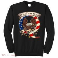 Trust The Plan Qanon American Flag Eagle Sweatshirt thumb 0
