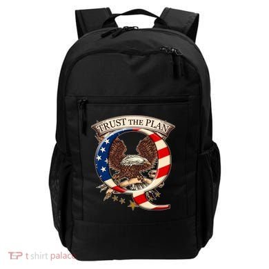 Trust The Plan Qanon American Flag Eagle Backpack
