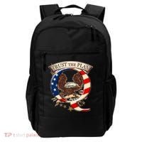 Trust The Plan Qanon American Flag Eagle Backpack thumb 0