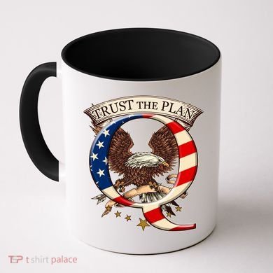 Trust The Plan Qanon American Flag Eagle Coffee Mug
