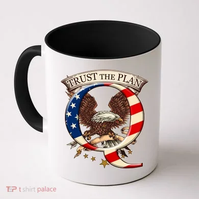 Trust The Plan Qanon American Flag Eagle Coffee Mug