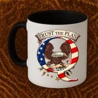 Trust The Plan Qanon American Flag Eagle Coffee Mug thumb 2