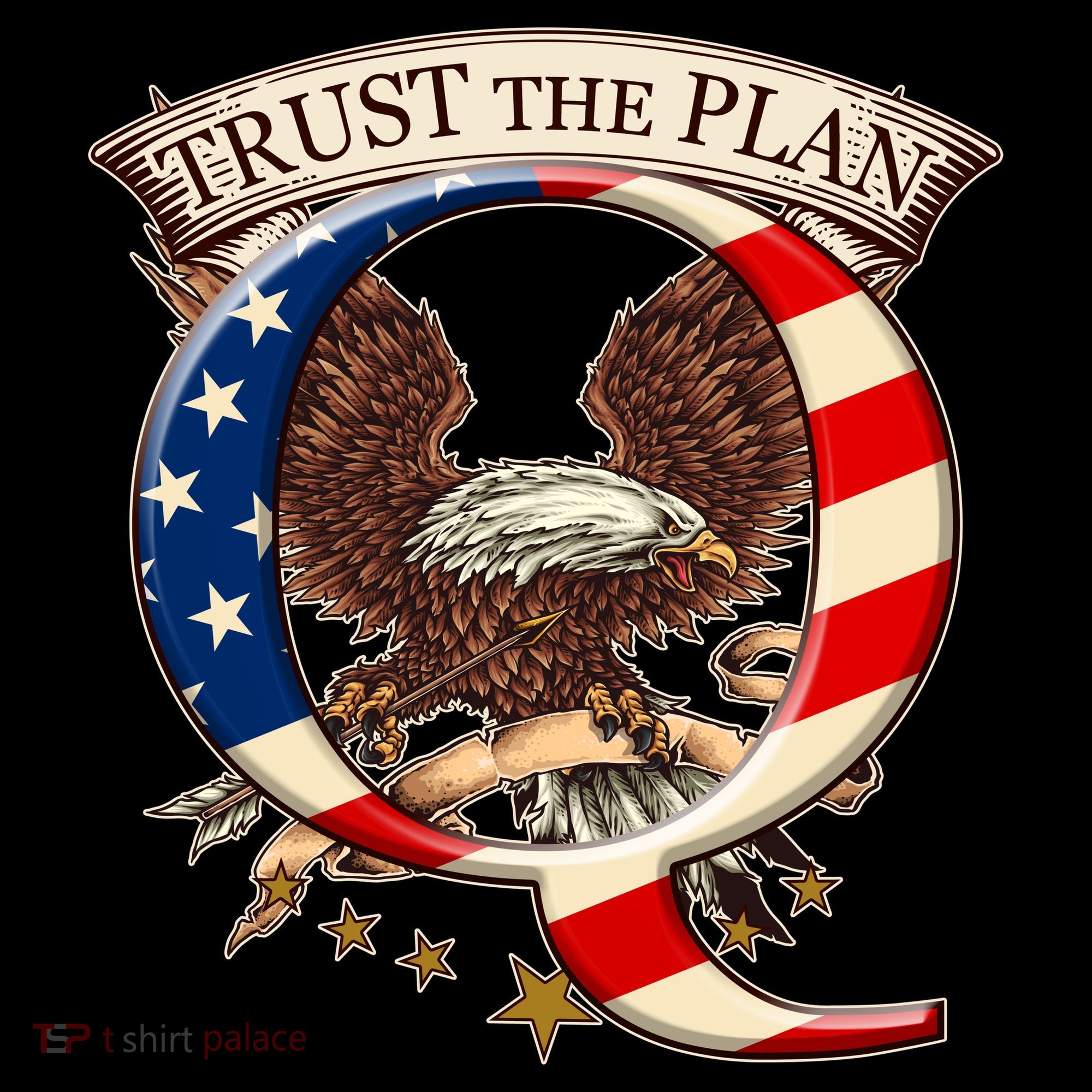 Trust The Plan Qanon American Flag Eagle Coffee Mug
