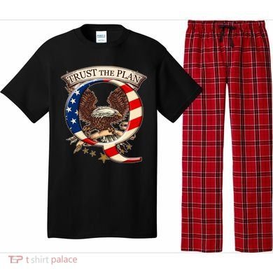 Trust The Plan Qanon American Flag Eagle Pajama Set