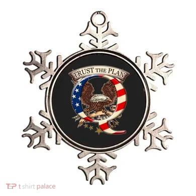 Trust The Plan Qanon American Flag Eagle Ornament
