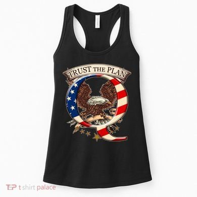 Trust The Plan Qanon American Flag Eagle Women's Tank Top
