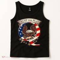Trust The Plan Qanon American Flag Eagle Tank Top thumb 2