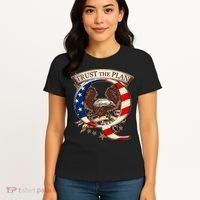 Trust The Plan Qanon American Flag Eagle Women's T-Shirt thumb 4