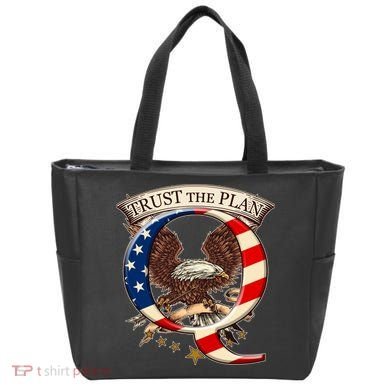 Trust The Plan Qanon American Flag Eagle Tote Bag
