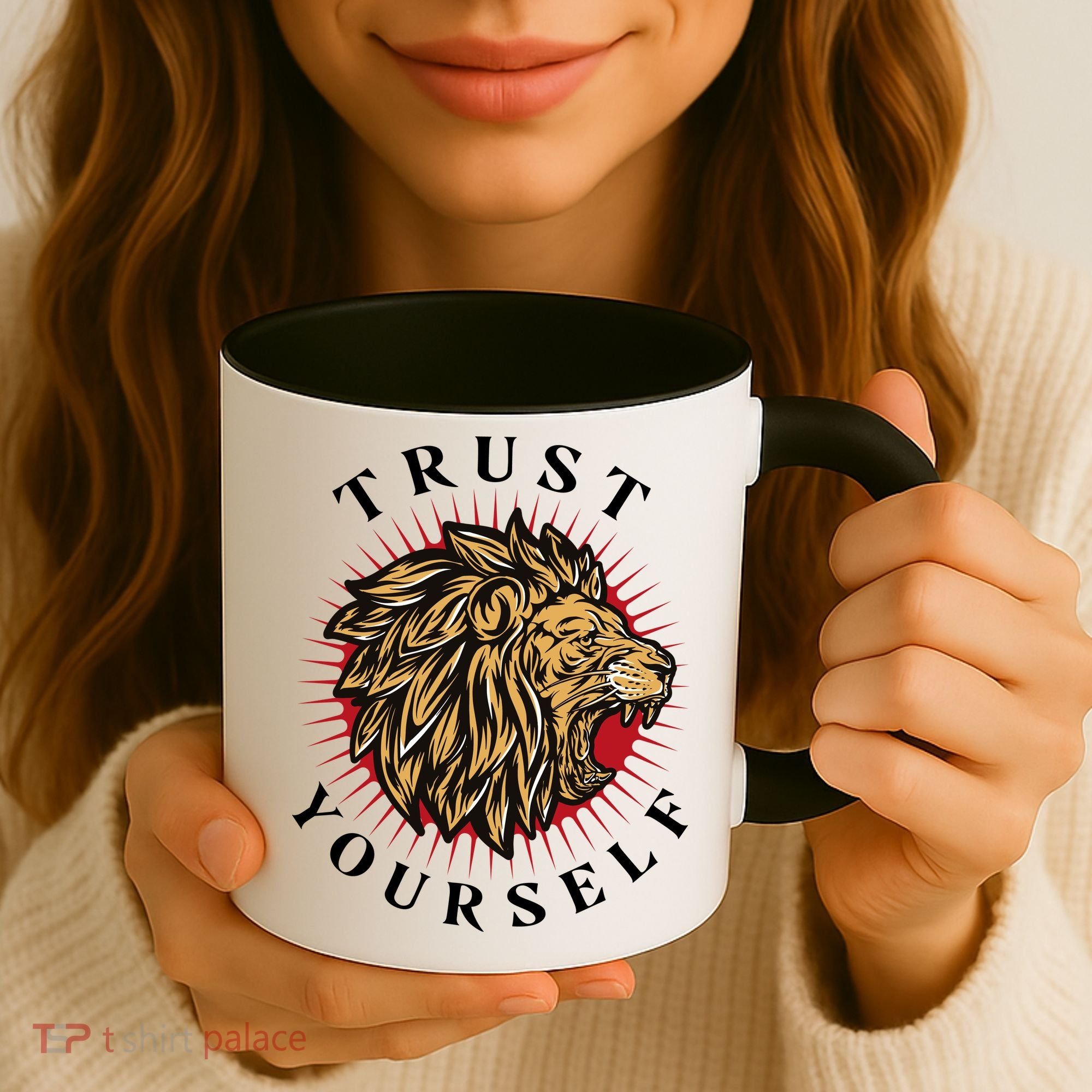 Trust Yourself Lion Coffee Mug