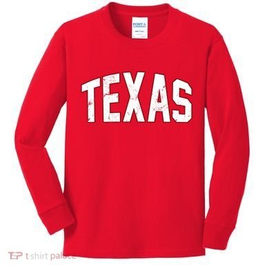 Texas Retro Vintage Kids Long Sleeve Shirt