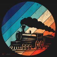 Train Railroad Vintage Retro Locomotive Old Model T-Shirt thumb 7