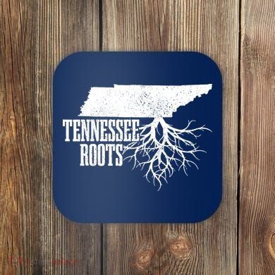 Tennessee Roots Vintage Usa Patriotic Pride State Map Coaster