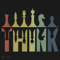 Think Retro Vintage Chess Pieces Player Gifts Chess Coach T-Shirt thumb 7