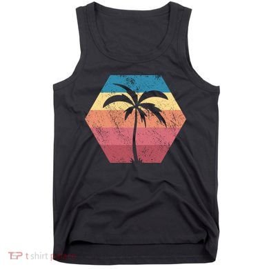 Tropical Retro Vintage Palm Trees Sunset Tank Top