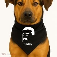 Teddy Roosevelt Vector Art American USA-Made Doggie Bandana thumb 1