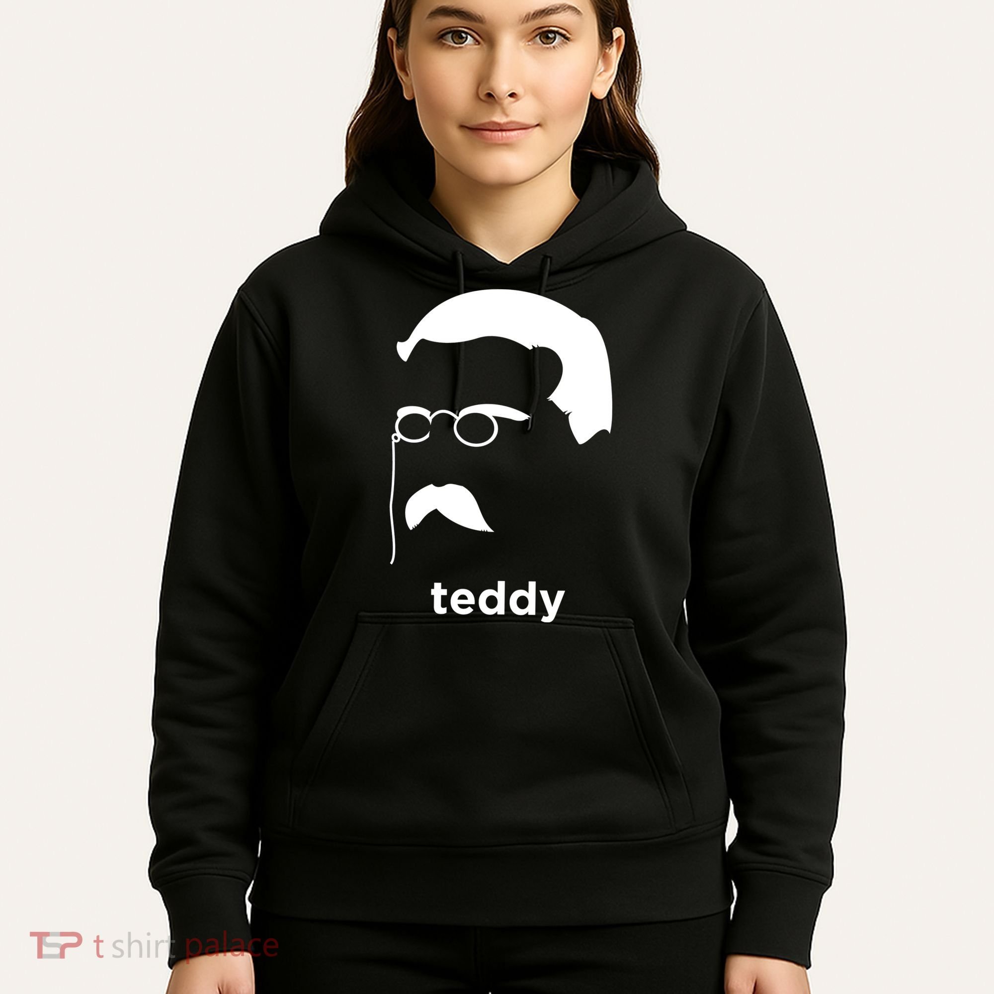 Teddy Roosevelt Vector Art American Hoodie