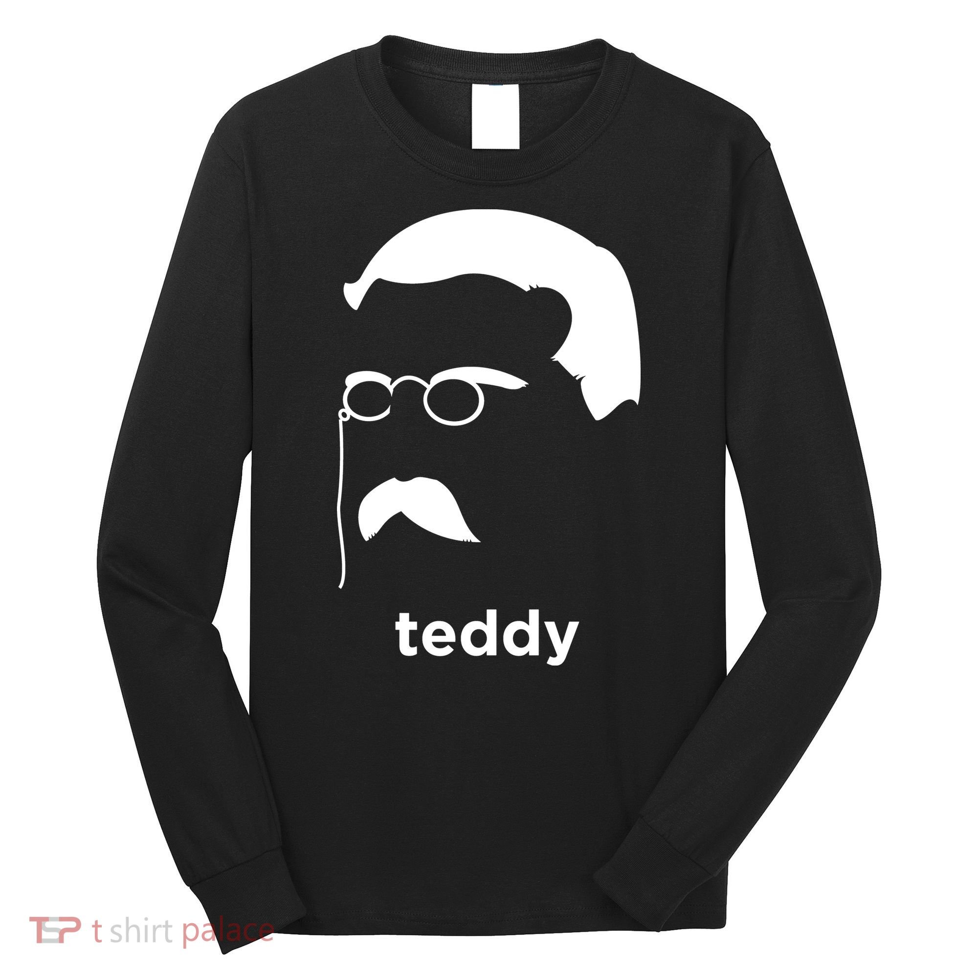 Teddy Roosevelt Vector Art American Long Sleeve Shirt