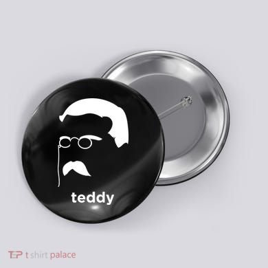 Teddy Roosevelt Vector Art American Button