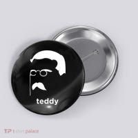 Teddy Roosevelt Vector Art American Button thumb 0