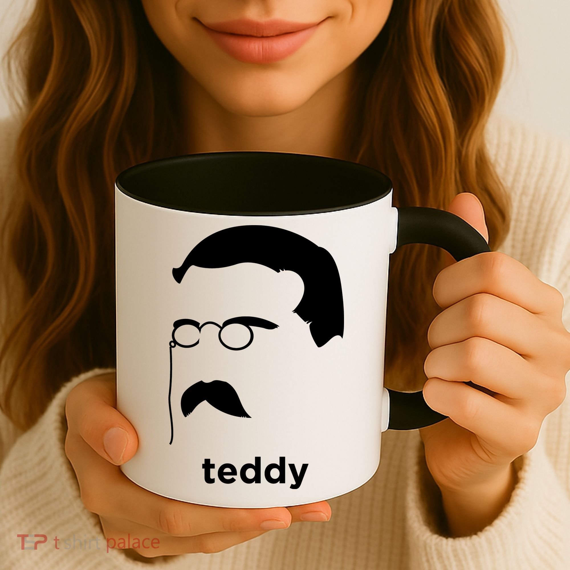 Teddy Roosevelt Vector Art American Coffee Mug