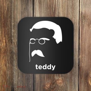 Teddy Roosevelt Vector Art American Coaster