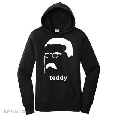 Teddy Roosevelt Vector Art American Women's Hoodie