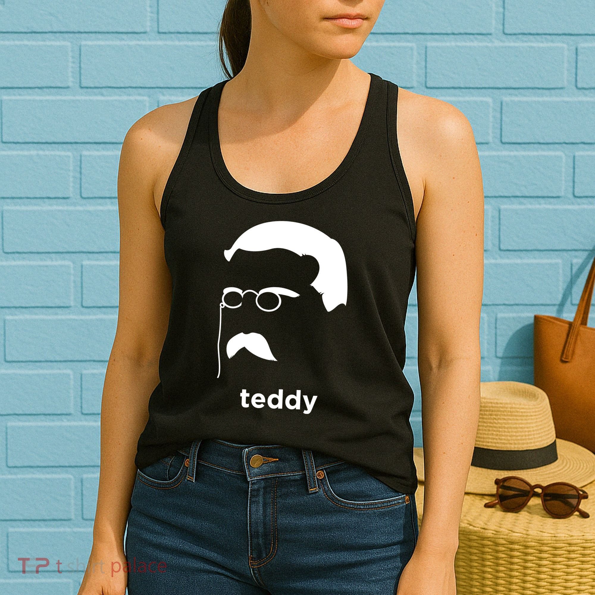 Teddy Roosevelt Vector Art American Women's Tank Top