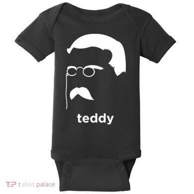 Teddy Roosevelt Vector Art American Baby Bodysuit