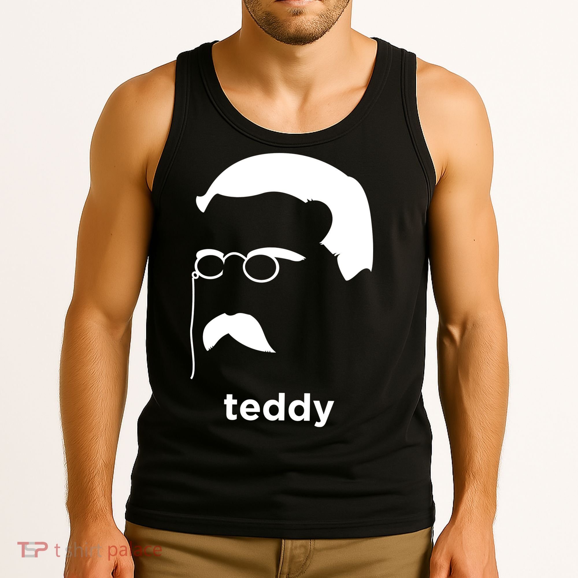 Teddy Roosevelt Vector Art American Tank Top